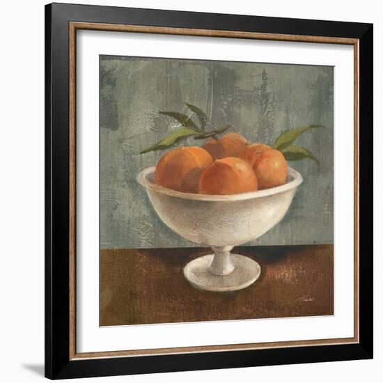 Peaches in Old Bowl Neutral-Silvia Vassileva-Framed Art Print