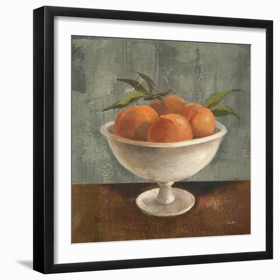 Peaches in Old Bowl Neutral-Silvia Vassileva-Framed Art Print