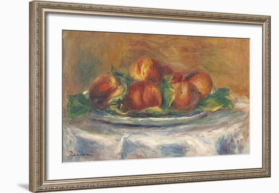 Peaches on a Plate-Pierre-Auguste Renoir-Framed Premium Giclee Print