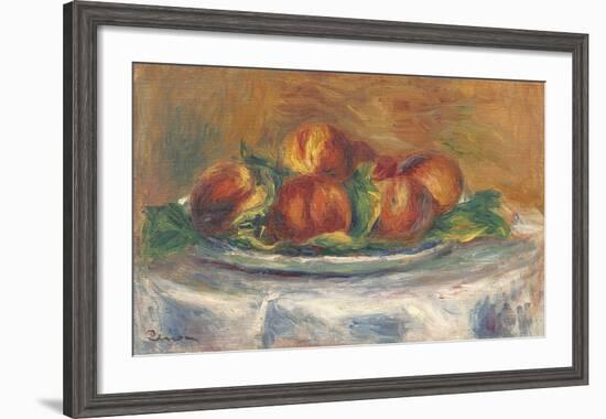 Peaches on a Plate-Pierre-Auguste Renoir-Framed Premium Giclee Print