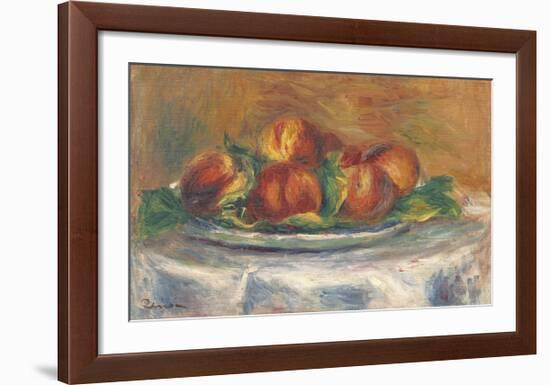 Peaches on a Plate-Pierre-Auguste Renoir-Framed Premium Giclee Print