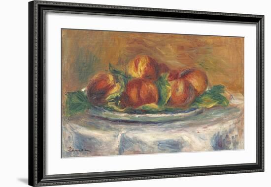 Peaches on a Plate-Pierre-Auguste Renoir-Framed Premium Giclee Print