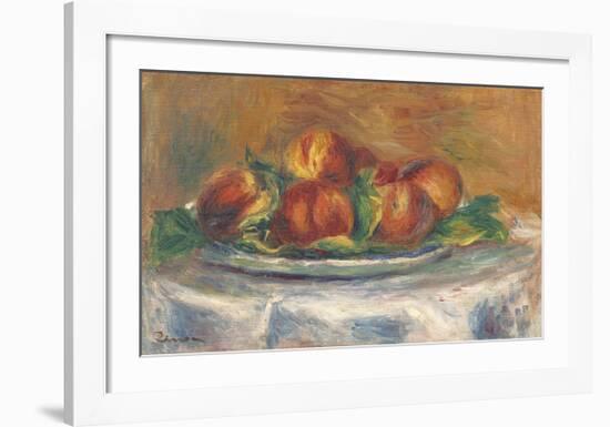 Peaches on a Plate-Pierre-Auguste Renoir-Framed Premium Giclee Print