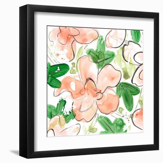Peachy Flora II-Melissa Wang-Framed Art Print
