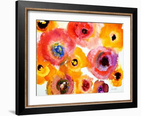 Peachy Floral-Lanie Loreth-Framed Art Print