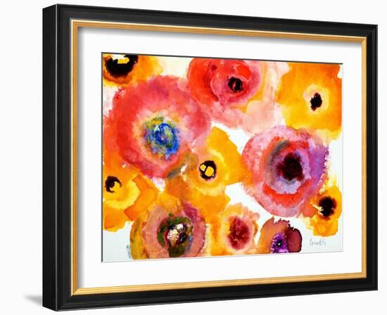 Peachy Floral-Lanie Loreth-Framed Art Print