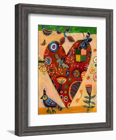 Peachy Heart-Jill Mayberg-Framed Giclee Print