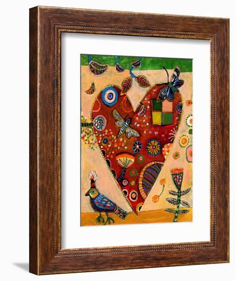 Peachy Heart-Jill Mayberg-Framed Giclee Print