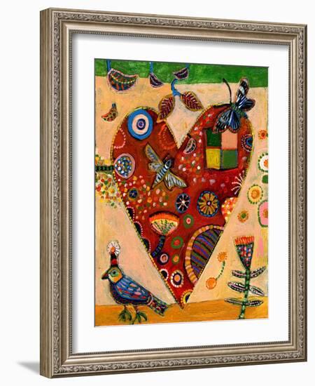 Peachy Heart-Jill Mayberg-Framed Giclee Print