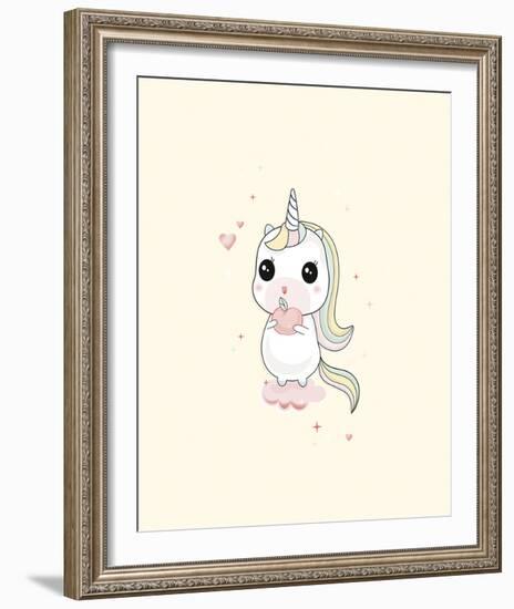 Peachy the Unicorn-Clara Wells-Framed Giclee Print