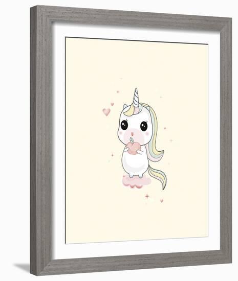 Peachy the Unicorn-Clara Wells-Framed Giclee Print