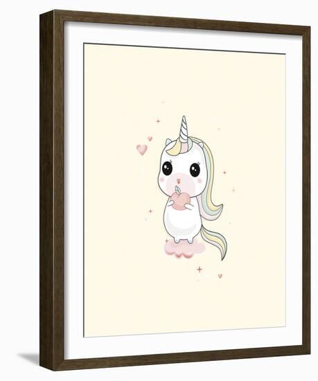 Peachy the Unicorn-Clara Wells-Framed Giclee Print