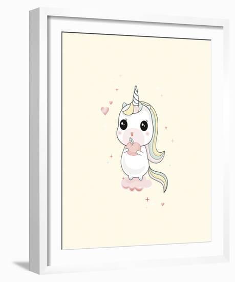 Peachy the Unicorn-Clara Wells-Framed Giclee Print