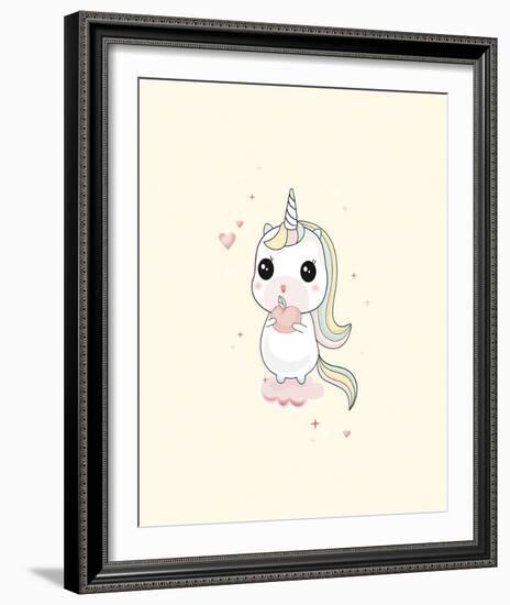 Peachy the Unicorn-Clara Wells-Framed Giclee Print