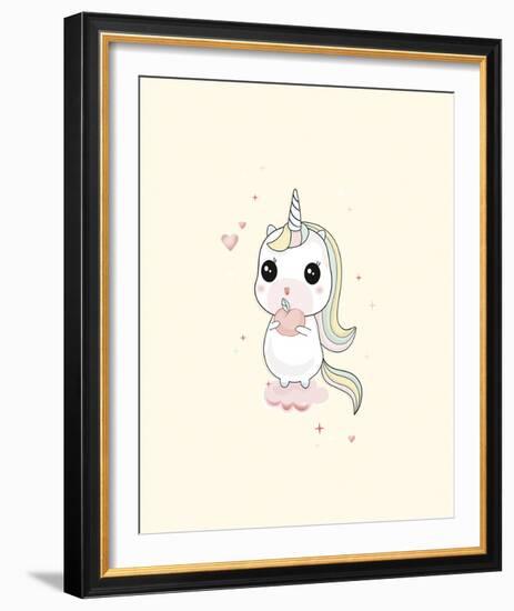 Peachy the Unicorn-Clara Wells-Framed Giclee Print