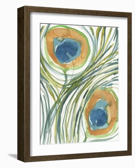 Peacock Abstract II-Samuel Dixon-Framed Art Print