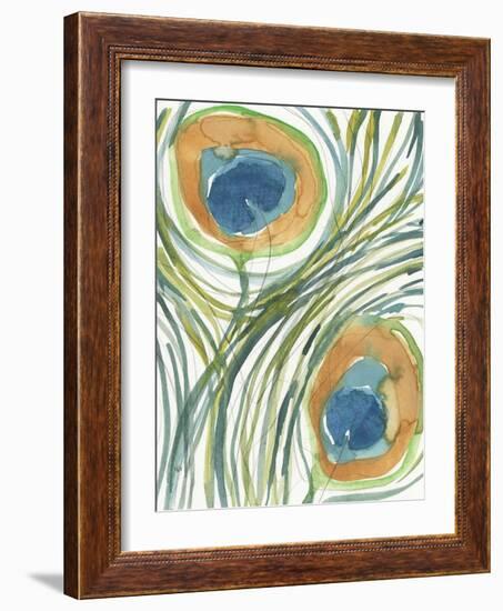 Peacock Abstract II-Samuel Dixon-Framed Art Print