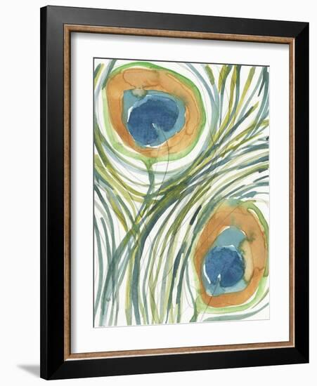 Peacock Abstract II-Samuel Dixon-Framed Art Print