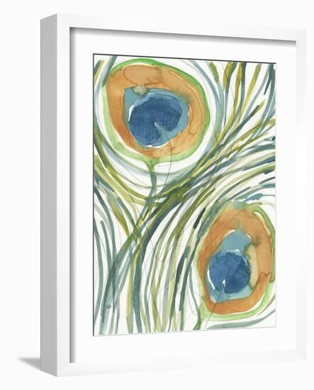 Peacock Abstract II-Samuel Dixon-Framed Art Print