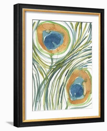 Peacock Abstract II-Samuel Dixon-Framed Art Print