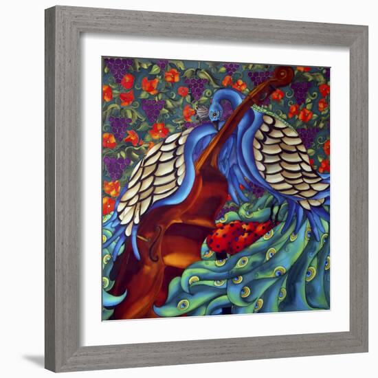 Peacock And Cello-Holly Carr-Framed Giclee Print