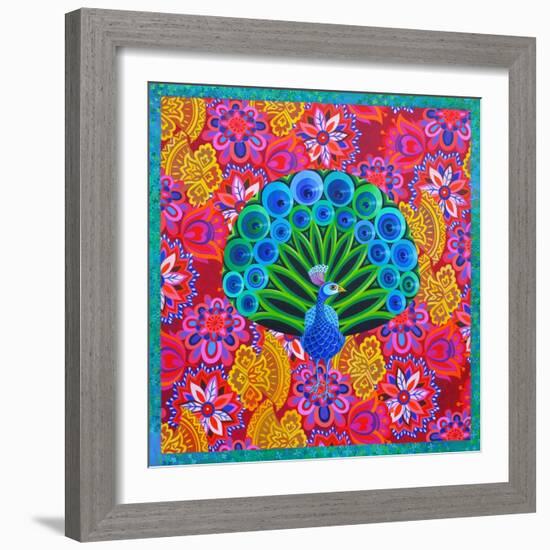 Peacock and Pattern, 2015-Jane Tattersfield-Framed Giclee Print