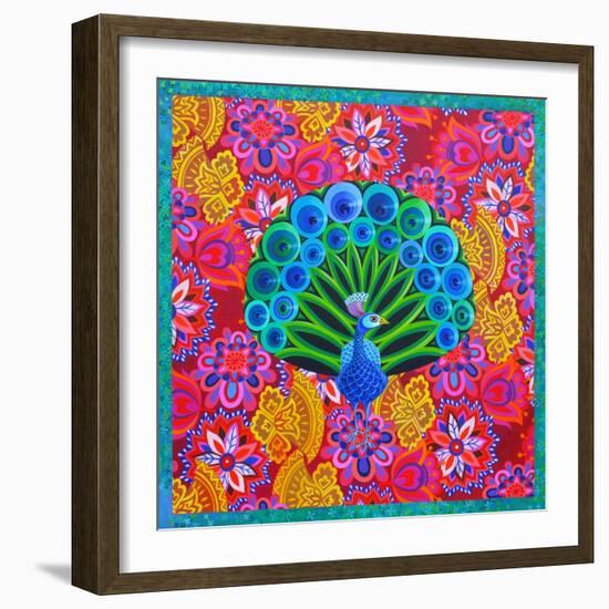 Peacock and Pattern, 2015-Jane Tattersfield-Framed Giclee Print