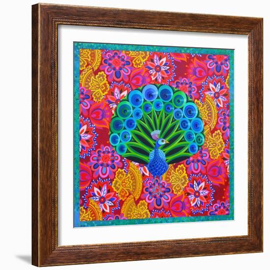 Peacock and Pattern, 2015-Jane Tattersfield-Framed Giclee Print