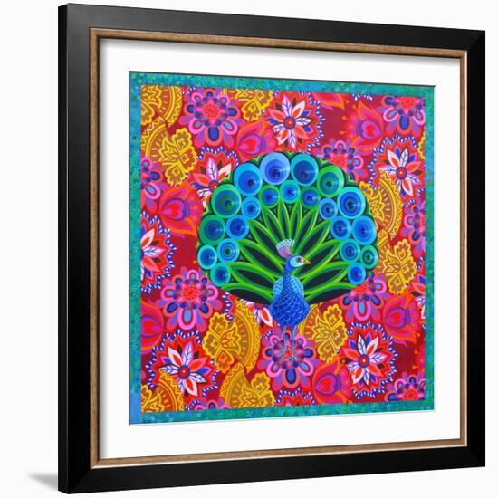 Peacock and Pattern, 2015-Jane Tattersfield-Framed Giclee Print