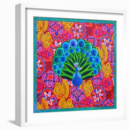 Peacock and Pattern, 2015-Jane Tattersfield-Framed Giclee Print