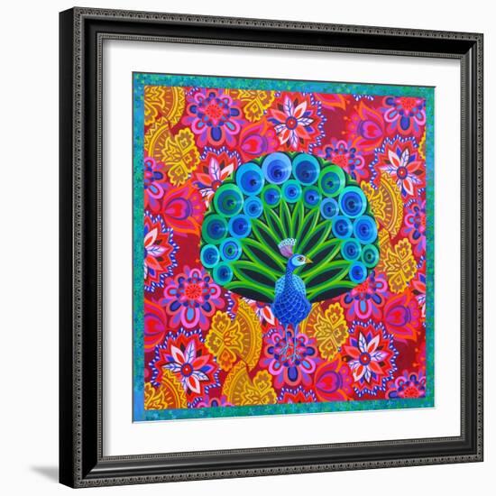 Peacock and Pattern, 2015-Jane Tattersfield-Framed Giclee Print