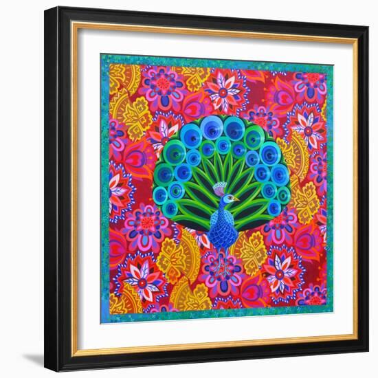 Peacock and Pattern, 2015-Jane Tattersfield-Framed Giclee Print