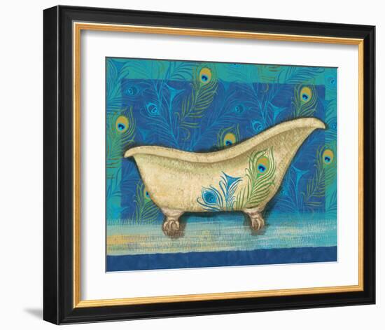 Peacock Bath IV-Alan Hopfensperger-Framed Art Print