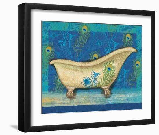 Peacock Bath IV-Alan Hopfensperger-Framed Art Print