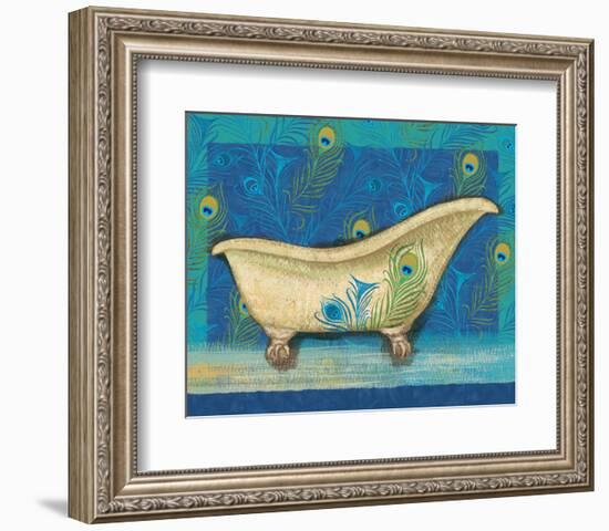 Peacock Bath IV-Alan Hopfensperger-Framed Art Print