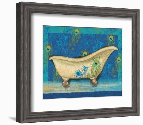 Peacock Bath IV-Alan Hopfensperger-Framed Art Print