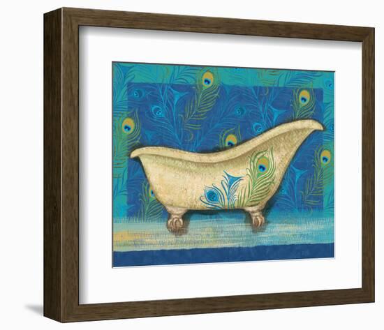 Peacock Bath IV-Alan Hopfensperger-Framed Art Print