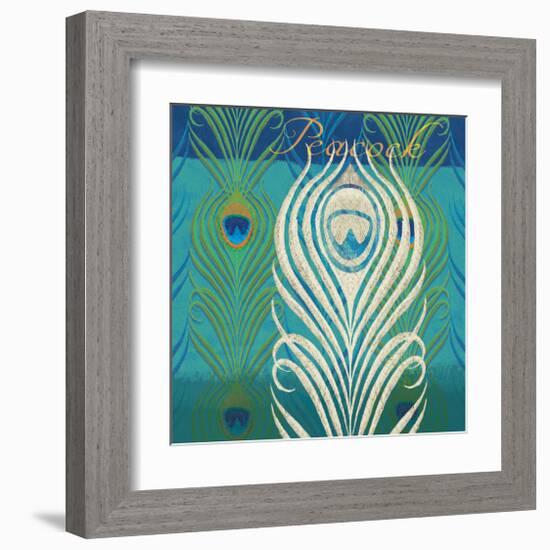 Peacock Bath IX-Alan Hopfensperger-Framed Art Print