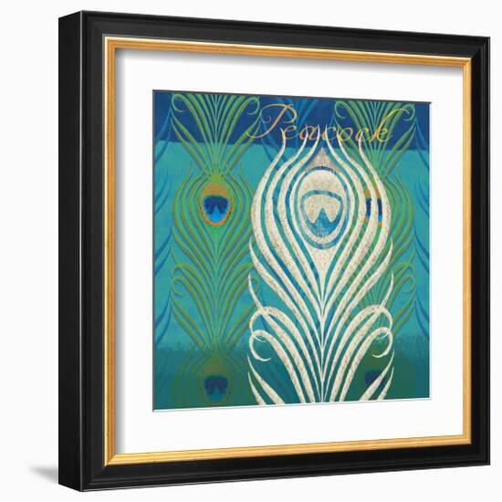 Peacock Bath IX-Alan Hopfensperger-Framed Art Print