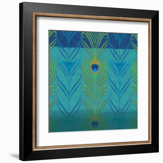 Peacock Bath V-Alan Hopfensperger-Framed Art Print