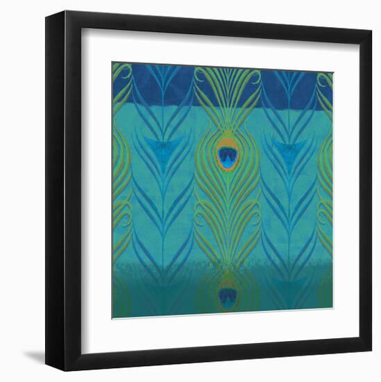 Peacock Bath V-Alan Hopfensperger-Framed Art Print