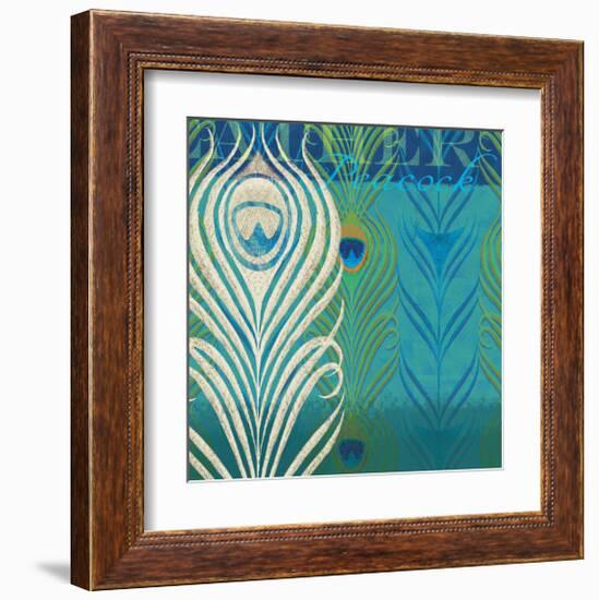 Peacock Bath VII-Alan Hopfensperger-Framed Art Print