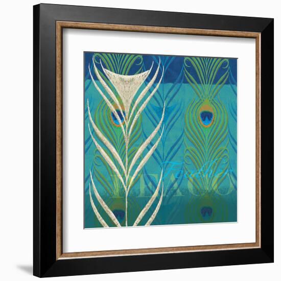 Peacock Bath VIII-Alan Hopfensperger-Framed Art Print