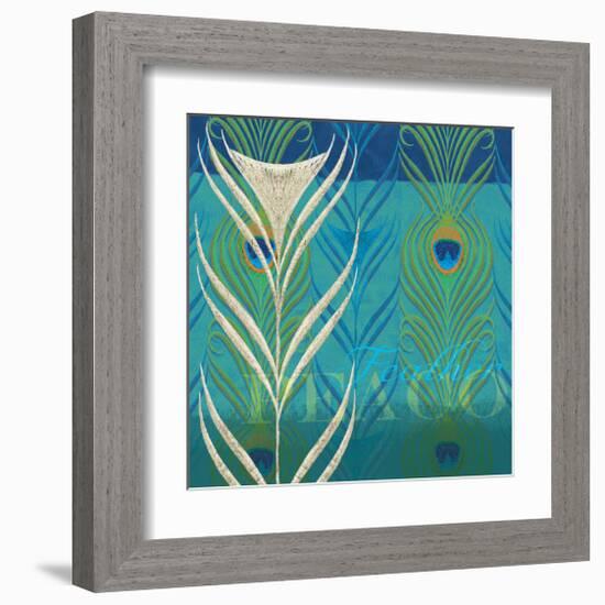 Peacock Bath VIII-Alan Hopfensperger-Framed Art Print