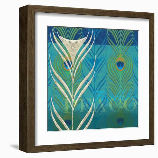 Peacock Bath VIII-Alan Hopfensperger-Framed Art Print