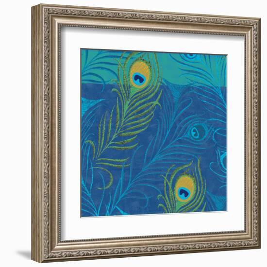 Peacock Bath XI-Alan Hopfensperger-Framed Art Print