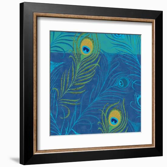 Peacock Bath XI-Alan Hopfensperger-Framed Art Print