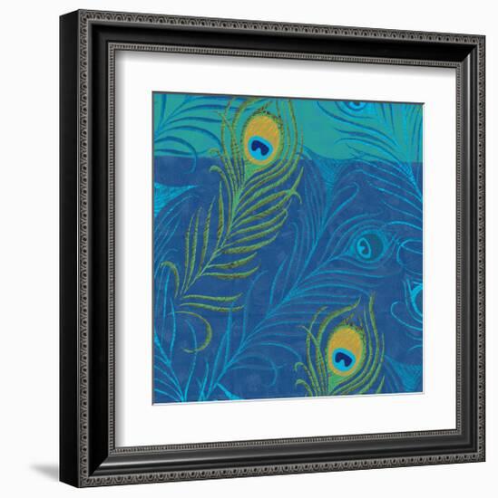 Peacock Bath XI-Alan Hopfensperger-Framed Art Print