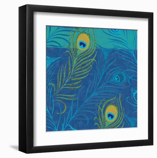 Peacock Bath XI-Alan Hopfensperger-Framed Art Print
