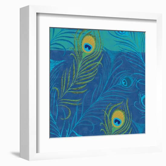 Peacock Bath XI-Alan Hopfensperger-Framed Art Print